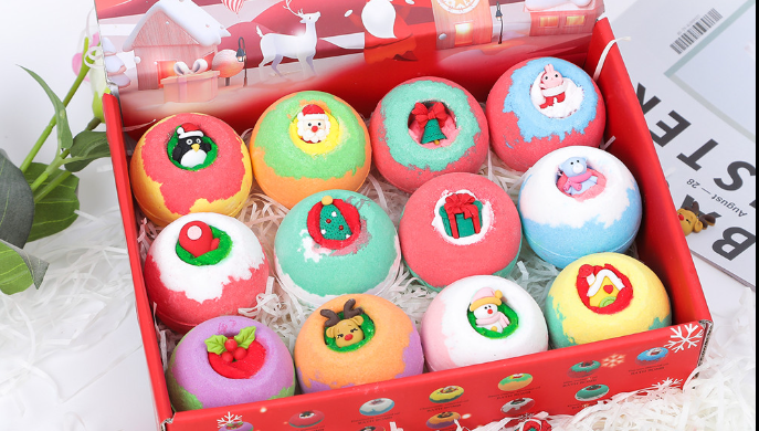 Recibí una consulta hoy sobre las bombas de baño de Navidad.
