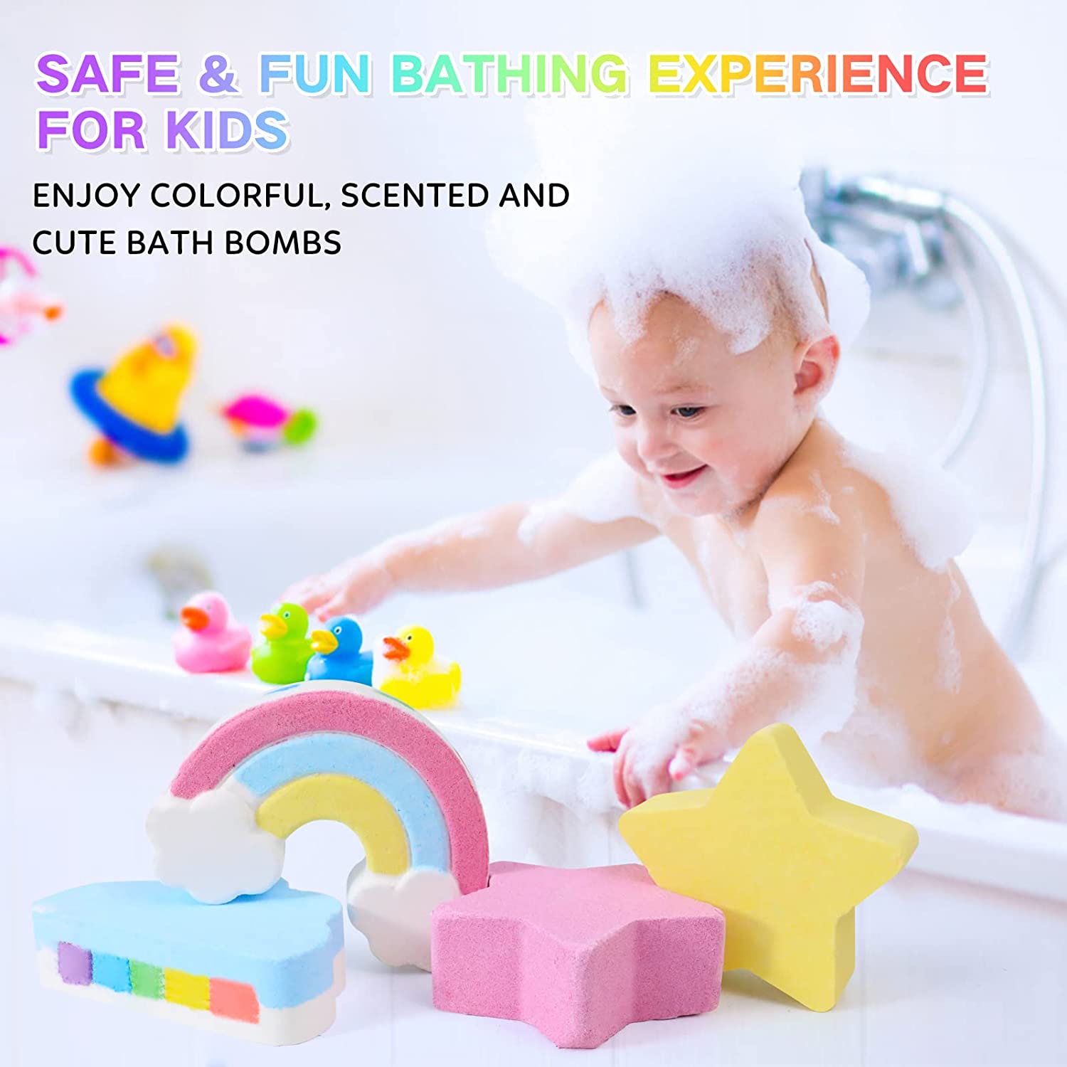 Label privada Bombas de baño Rainbow para niños