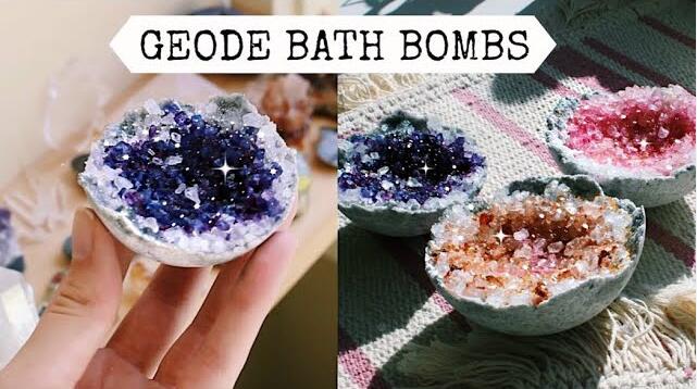 Un caso de bombas de baño de vela y geodos personalizados establecidos para un cliente estadounidense