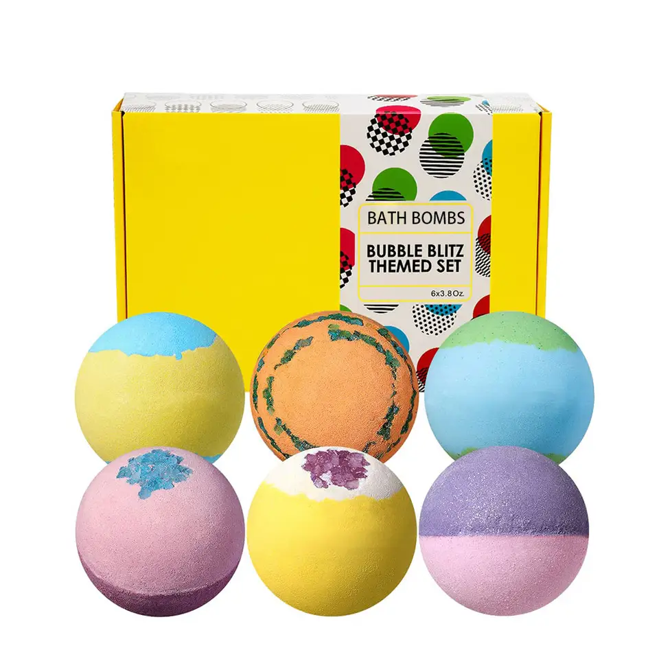 Juego de regalos de bomba de baño orgánico al por mayor