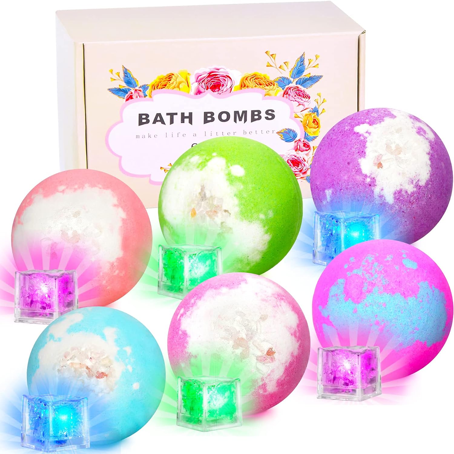 Iluminar bombas de baño con sorpresa por dentro