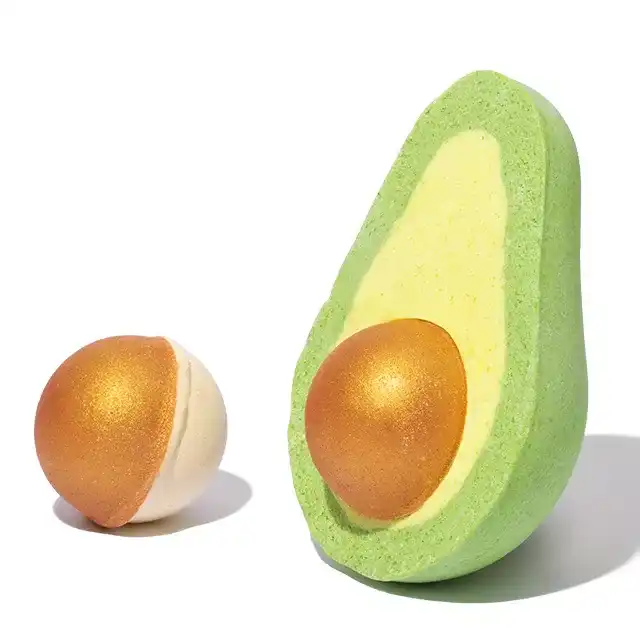 Etiqueta privada de la bomba de baño de aguacate