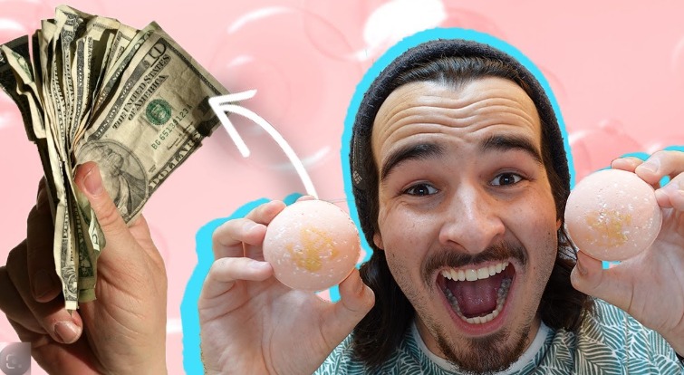 Son las bombas de baño de dinero real