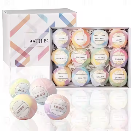 Bombas de baño relajante muscular etiqueta privada