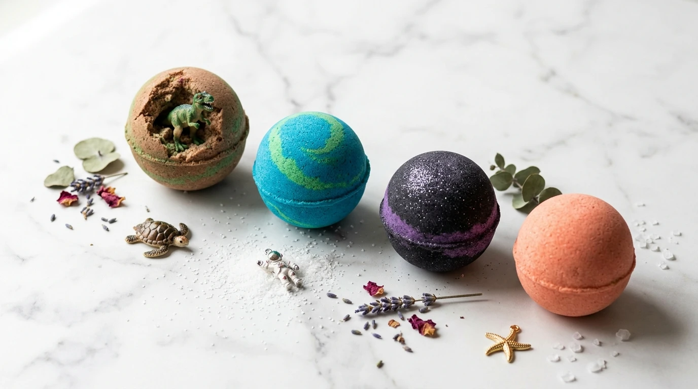 Different built-in toy bath balls