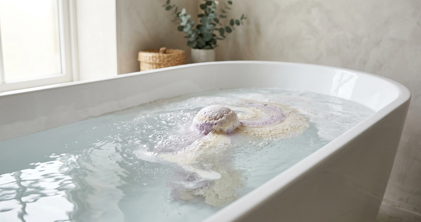 bath bombs fizz in water