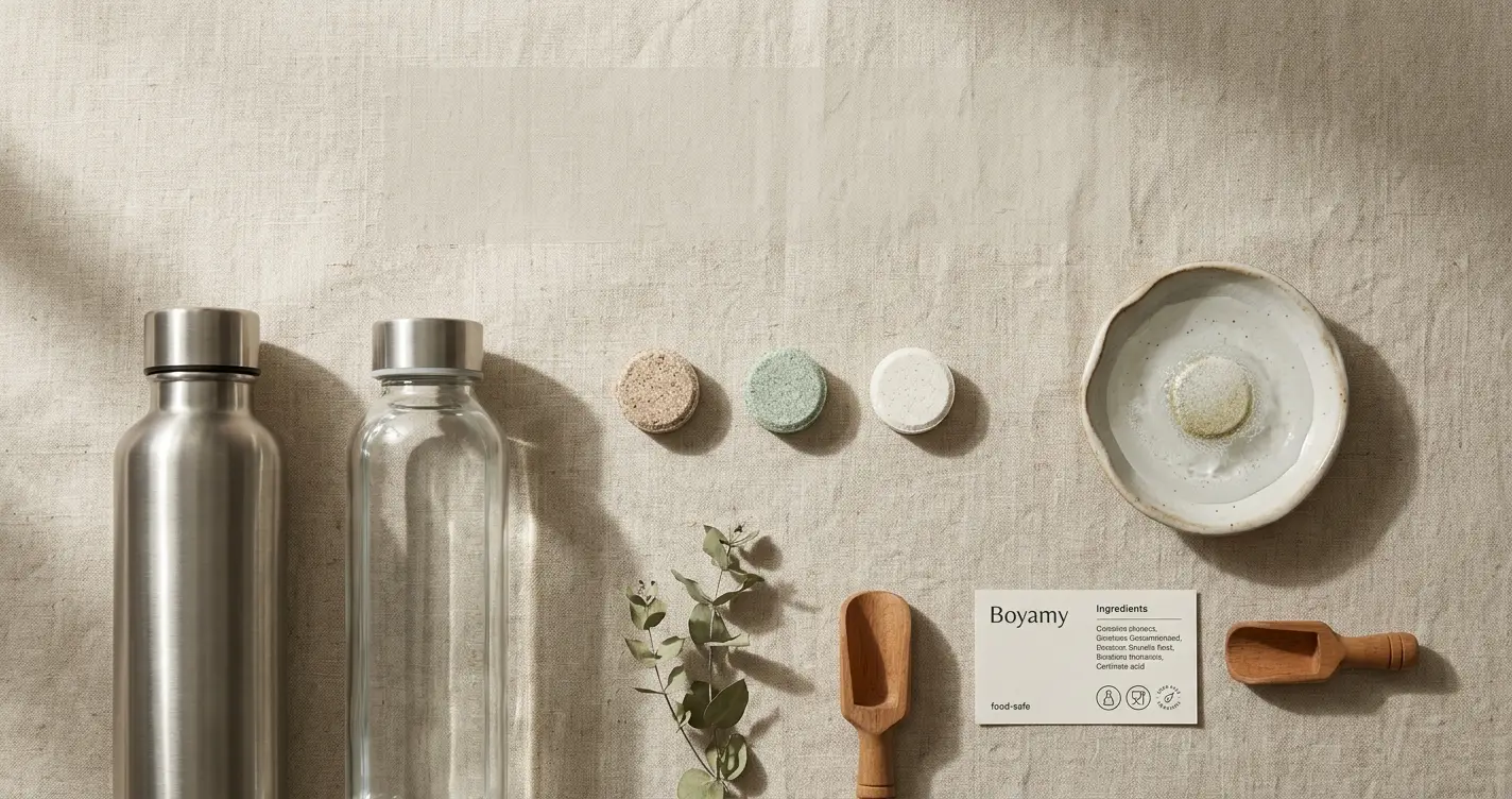 Water buttle made of different materials