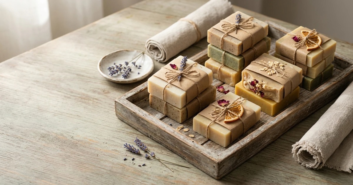 Goat milk soap packaging