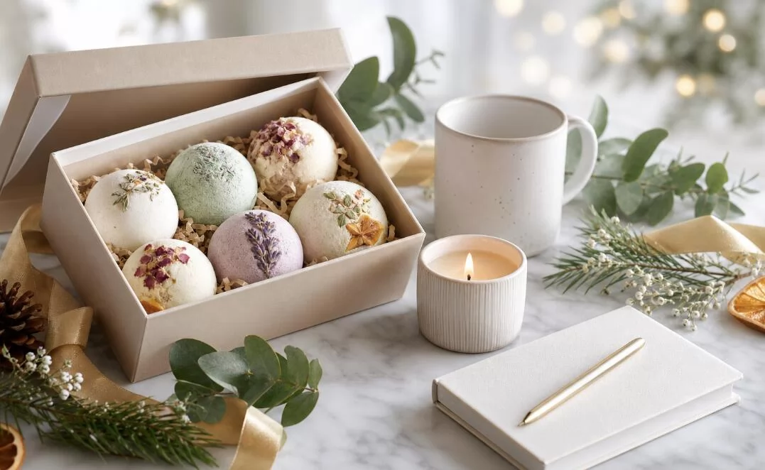 Pedido sobre el set de regalo de baño Holiday de un vendedor en Amazon
