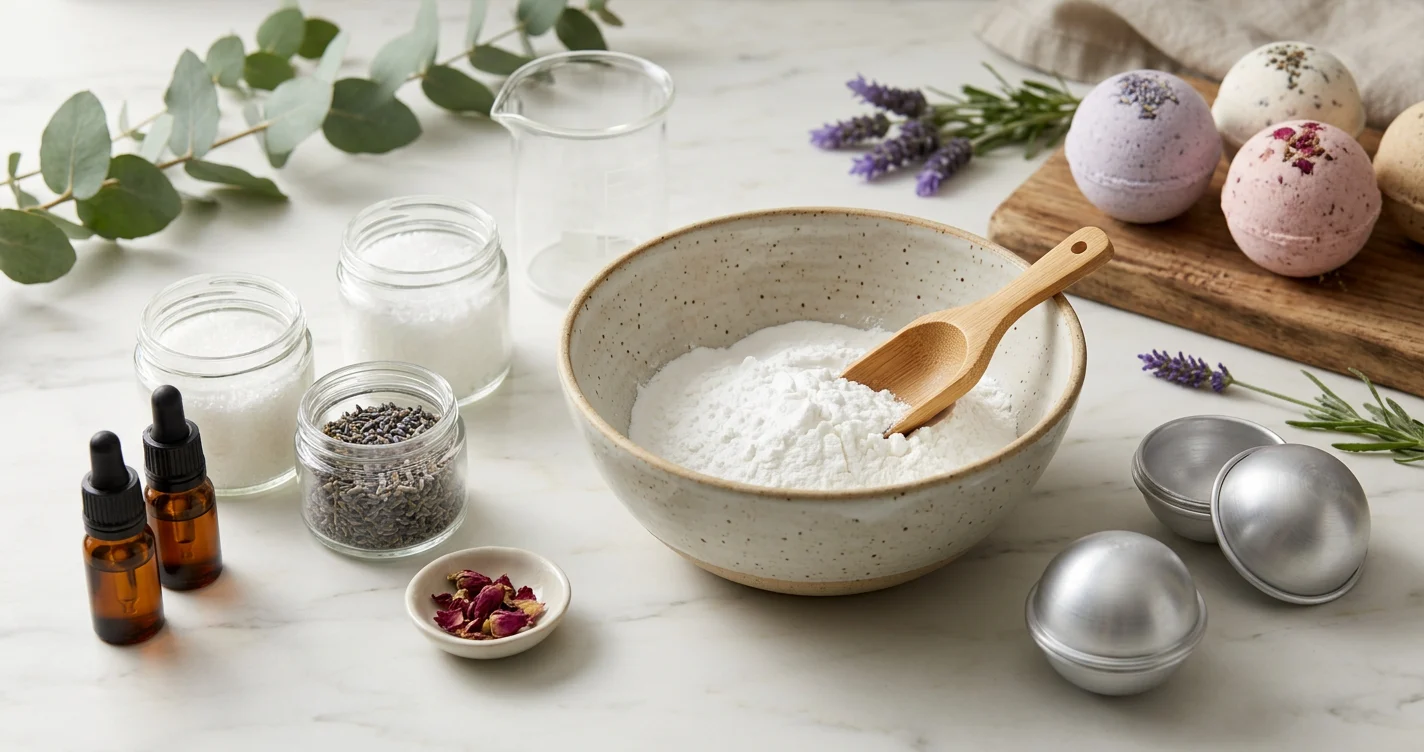 Receta fácil de bombas de baño caseras
