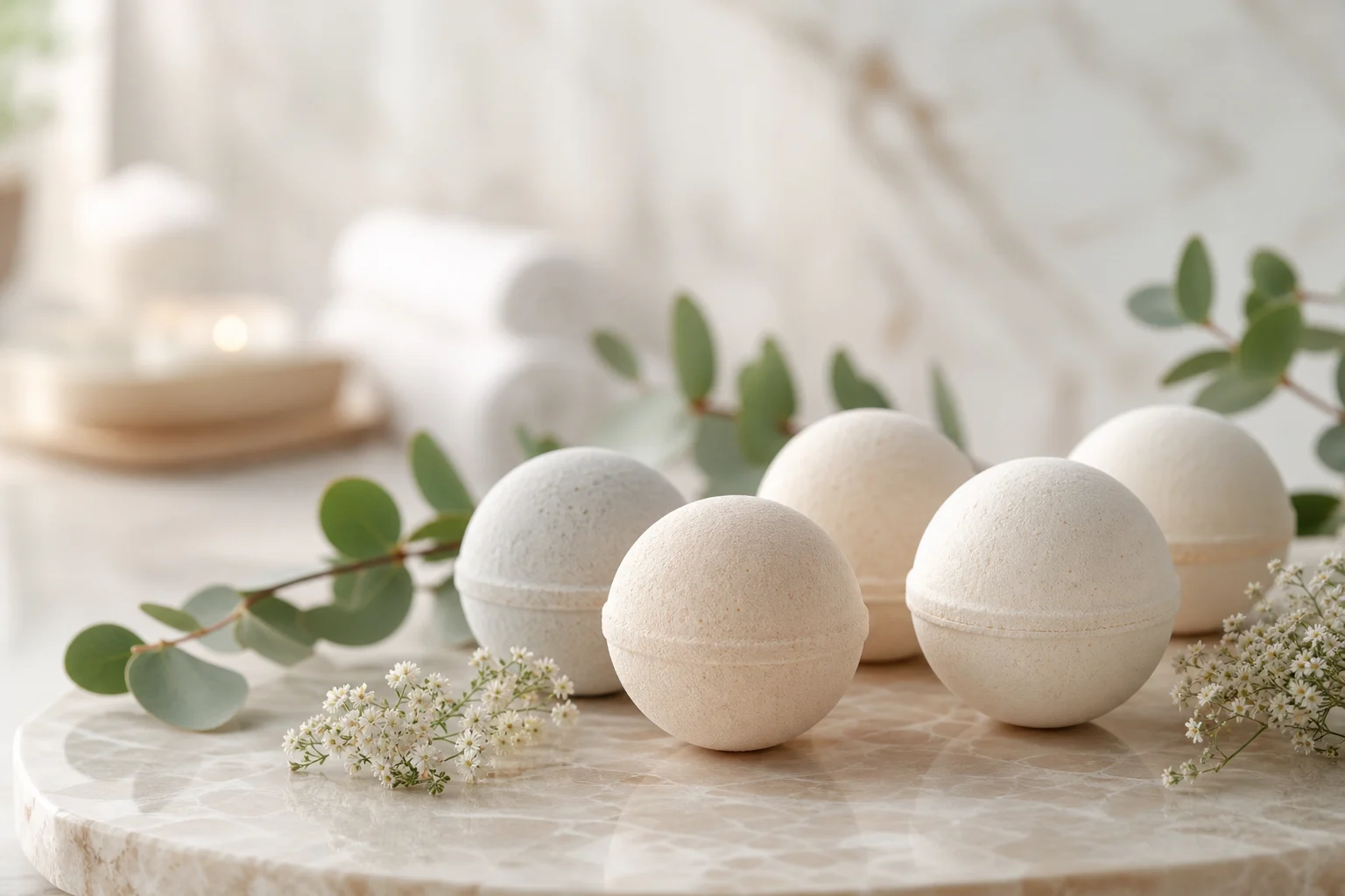 Bombas de baño sin fragancia para piel sensible