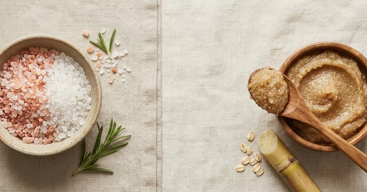 Sales de baño vs. exfoliante corporal: ¿cuál es la diferencia?