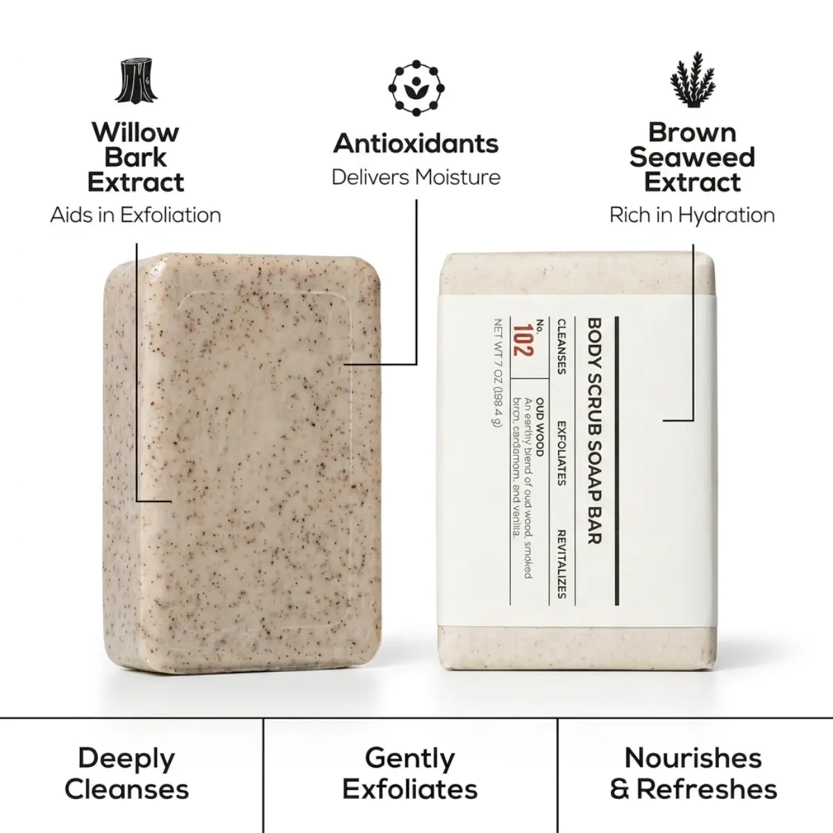 Jabón corporal exfoliante fabricado a máquina - Image 3