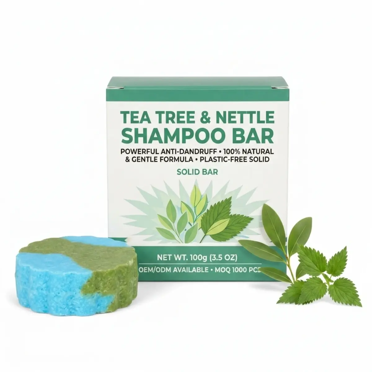 Barra de champú anticaspa con árbol de té