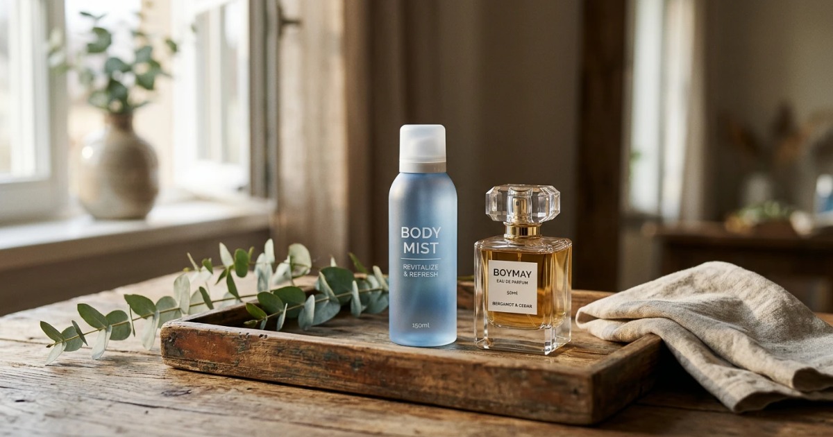 ¿Cuál es la diferencia entre el spray corporal y el perfume?