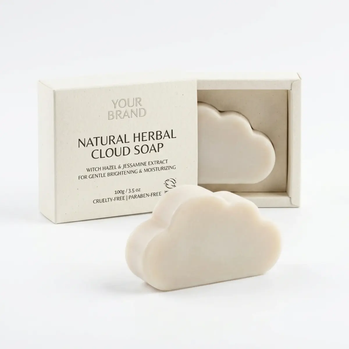 Jabón blanqueador herbal natural con forma de nube Oem