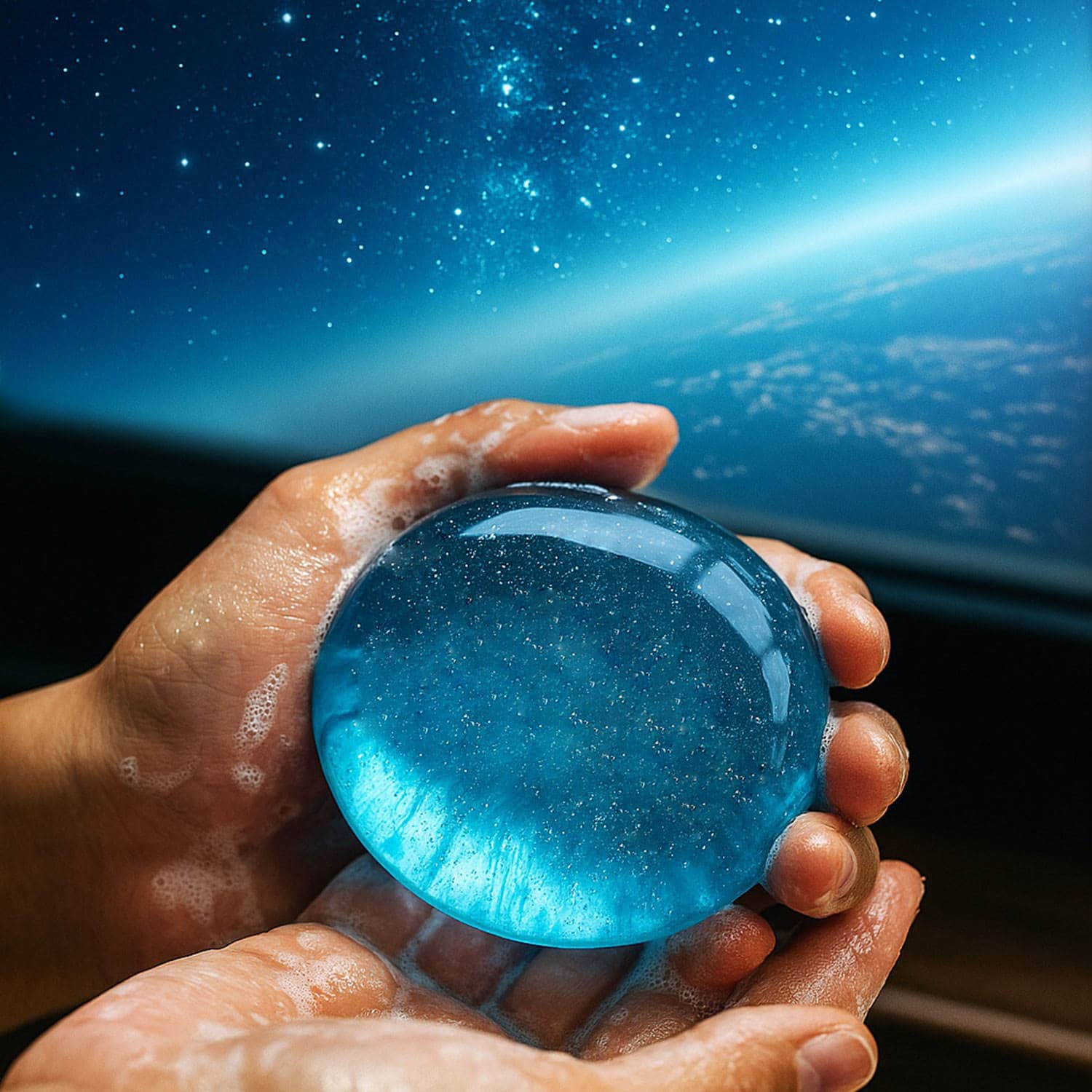 Jabón artesanal de galaxia y cielo estrellado de marca privada - Image 2