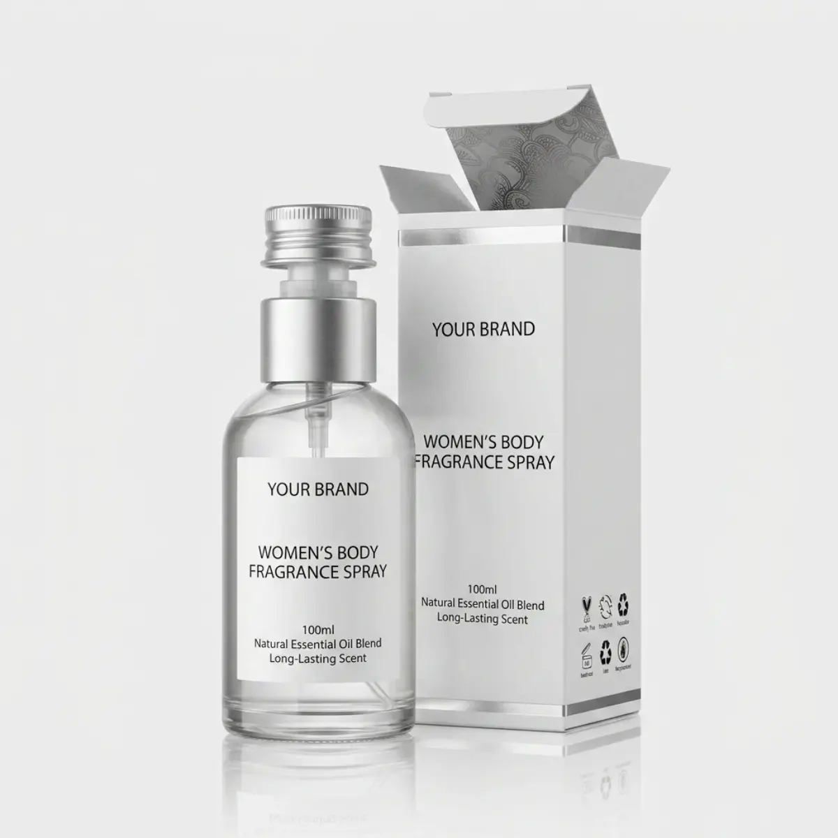 Spray de fragancia corporal de alta calidad para mujeres de marca privada